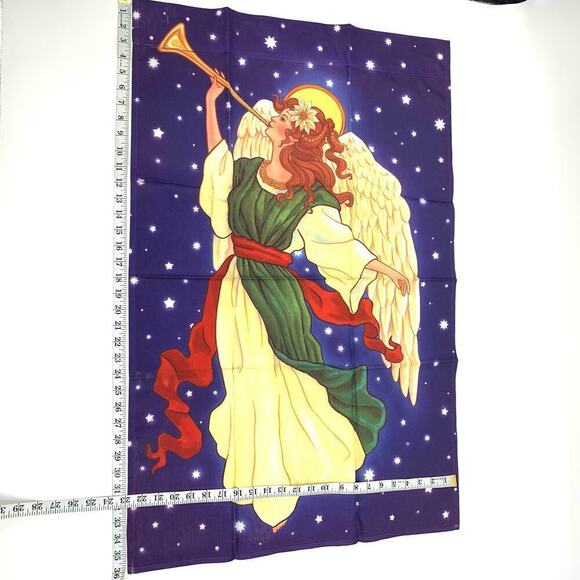 NOS Toland Winged Angel with Trumpet Accent Banner Garden Holiday Christmas - Picture 5 of 9
